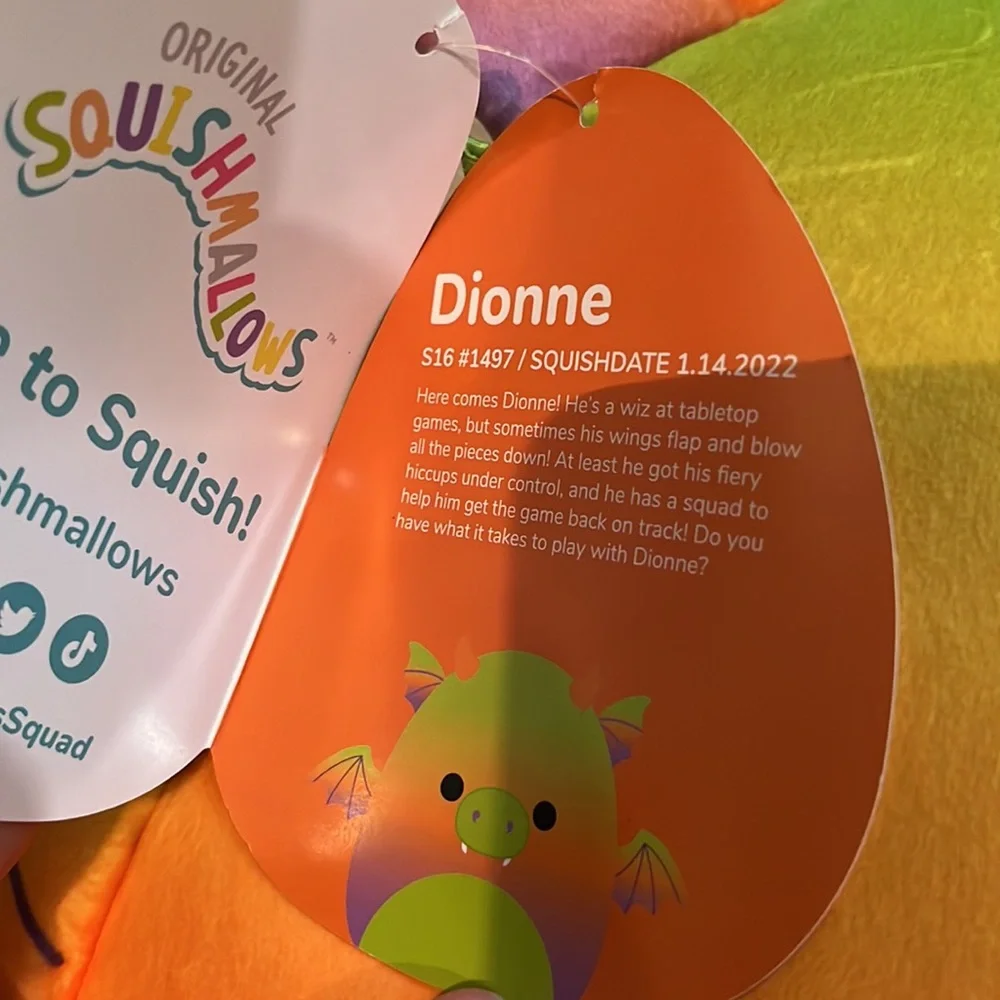 Squishmallows dionne dragon